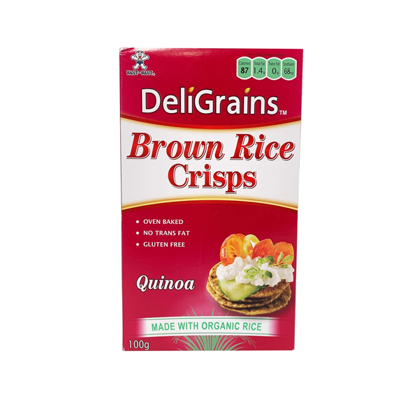Deligrains Quinoa Rice Crisps  100g